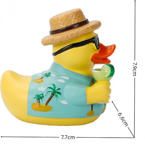 OYL Beach Themed Memorial Resin Duck Figurine,Craft Tropical Music Tribute Duck Collectible Decor for Parrotheads, Margarita-Inspired Enthusiasts,Desk Shelf Office Home Decor ﻿ in Kuwait