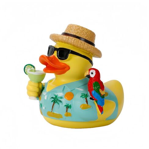OYL Beach Themed Memorial Resin Duck Figurine,Craft Tropical Music Tribute Duck Collectible Decor for Parrotheads, Margarita-Inspired Enthusiasts,Desk Shelf Office Home Decor ﻿ in Kuwait