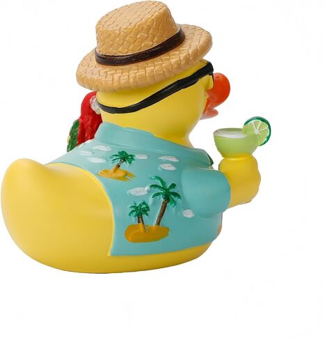 OYL Beach Themed Memorial Resin Duck Figurine,Craft Tropical Music Tribute Duck Collectible Decor for Parrotheads, Margarita-Inspired Enthusiasts,Desk Shelf Office Home Decor ﻿ in Kuwait