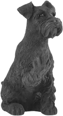 JFSM INC. Black Schnauzer Raising Middle Finger Figurine – Funny 3-Inch Resin Dog Statue, Holiday Stocking Stuffer – Pet Lover Gift, Desk or Home Office Decor in Kuwait