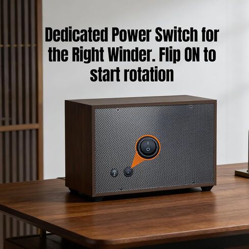 Mcbazel Dual Automatic Watch Winder with High-Elasticity Memory Foam Pillows, Ultra-Quiet Motor, Blue LED Light, 4 Rotation Modes, USB Powered Walnut Pattern Display Box for Watches in Kuwait