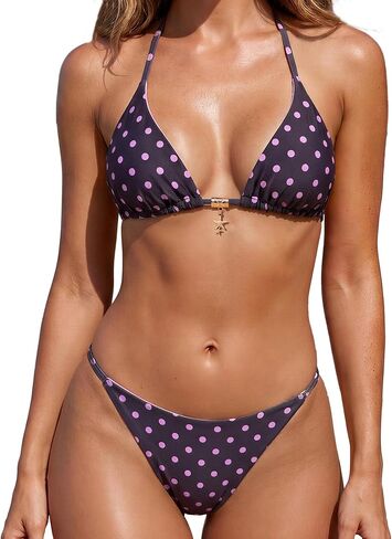 Women's Triangle String Bikini Sets Brazilian 2 Pieces Swimsuit Sexy Halter Bathing Suits 2026 in Saudi Arabia