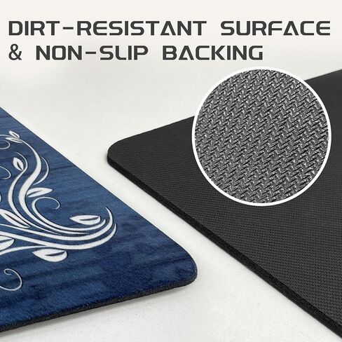 Lansny Laundry Room Rug Runner 20"x48" Non Slip Waterproof Laundry Mats for Laundry Room Decor Washable Floor Farmhouse Laundry Rug for Mudroom, Washroom, Bathroom, Navy Blue in Saudi Arabia