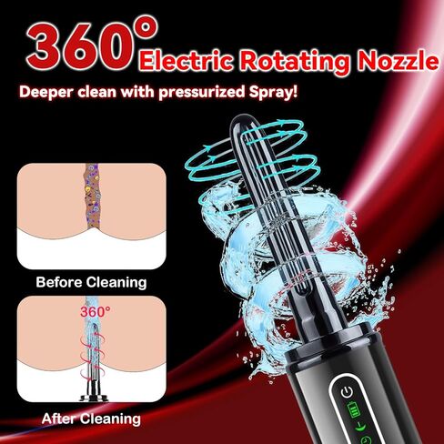 Upgrade Enema Anal Douche , Waterproof Touch Control, Enemas-Douches for Men & Women Colon Cleanse, Shower Enema Bulb-Bottles Kit, Electric Rotating Nozzle, Pressure Spray, Two Douching Modes in Saudi Arabia
