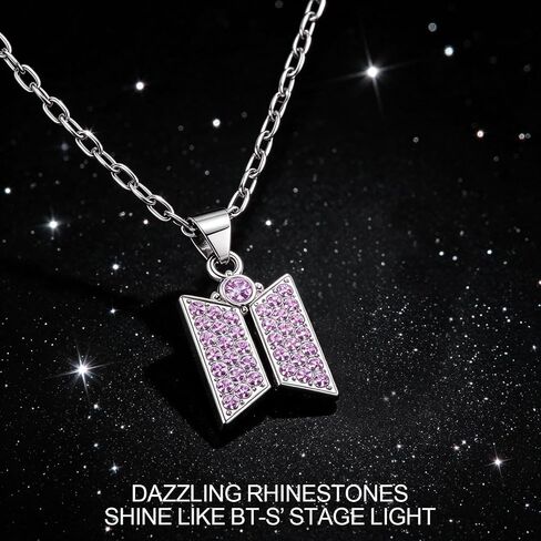 AICase for Arirang Merch Gifts Army Necklace Shirt Stickers Jersey Lightstick Album Vinyl Keychain Bangtan Pendant Merch 18K Gold Plated Cubic Zirconia Merchandise Jewelry for Fans Birthday in Saudi Arabia