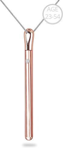Rose Gold Necklace - Silver Chain Long Pendant Rechargeable long Necklaces for Women Trendy, Rose Gold Jewelry Gift for Her in Saudi Arabia