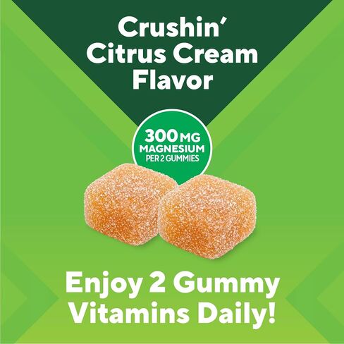 Vitafusion Magnesium Citrate Gummies | 300mg | 60 Extra Strength Gummy Vitamins for Adult Women & Men | Citrus Flavor | Gluten-Free Supplement in Kuwait