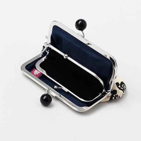 [倭物や Kaya] Retro Gamaguchi - Purse with Clasp/Japanese Retro Parent and Child Purse Partition 7JMP4303 PHONE WHITE & BLACK in Saudi Arabia