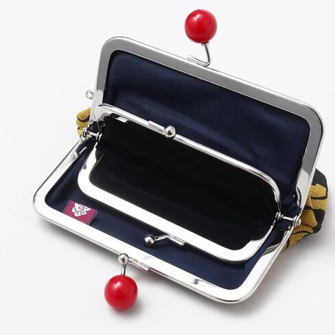 [倭物や Kaya] Retro Gamaguchi - Purse with Clasp/Japanese Retro Parent and Child Purse Partition 7JMP4303 PHONE WHITE & BLACK in Saudi Arabia