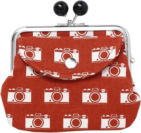 [倭物や Kaya] Retro Gamaguchi - Purse with Clasp/Japanese Retro Parent and Child Purse Partition 7JMP4303 PHONE WHITE & BLACK in Saudi Arabia