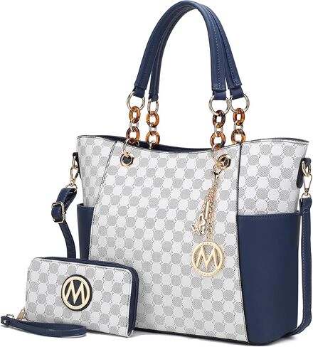 J’OMOR by Mia Merlina Tote Bag for Women, Print Handbag Set with Wallet Top-Handle Bag Vegan Leather Purse in Kuwait