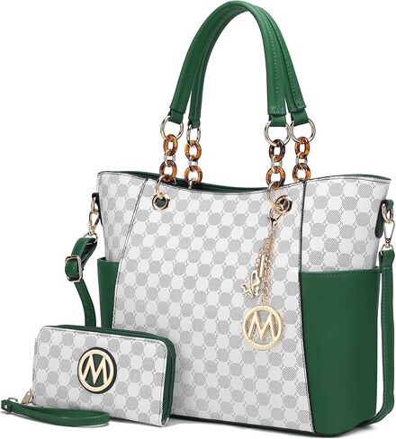 J’OMOR by Mia Merlina Tote Bag for Women, Print Handbag Set with Wallet Top-Handle Bag Vegan Leather Purse in Kuwait