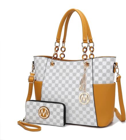 J’OMOR by Mia Merlina Tote Bag for Women, Print Handbag Set with Wallet Top-Handle Bag Vegan Leather Purse in Kuwait