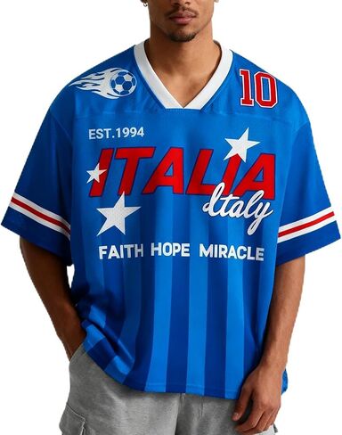 قمصان جيرسي جرافيك للرجال والنساء Faith Hope Miracle 1994 برقبة على شكل V وأكمام قصيرة، قمصان صيفية in Kuwait