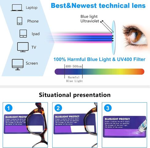 3 Pack Trendy Square Ladies Reading Glasses, Fashion Blue Light Blocking Stylish Computer Readers for Women in Saudi Arabia