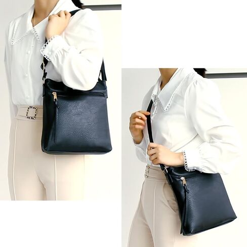 Small PU Leather Crossbody Bags for Women, Adjustable Shoulder Bag, Lightweight Ladies Cute Purse Multi Pocket in Saudi Arabia