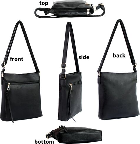 Small PU Leather Crossbody Bags for Women, Adjustable Shoulder Bag, Lightweight Ladies Cute Purse Multi Pocket in Saudi Arabia