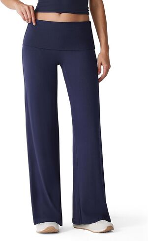 MOOSLOVER Women Fold Over Leggings Wide Leg Stretch Yoga Pants Comfy Loose Casual Lounge Pants in Saudi Arabia