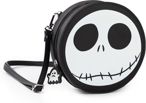 Disney The Nightmare Before Christmas Jack Skellington Black and White Body Bag | Zip-Up Bag for Carrying Essentials in Kuwait