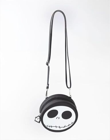 Disney The Nightmare Before Christmas Jack Skellington Black and White Body Bag | Zip-Up Bag for Carrying Essentials in Kuwait