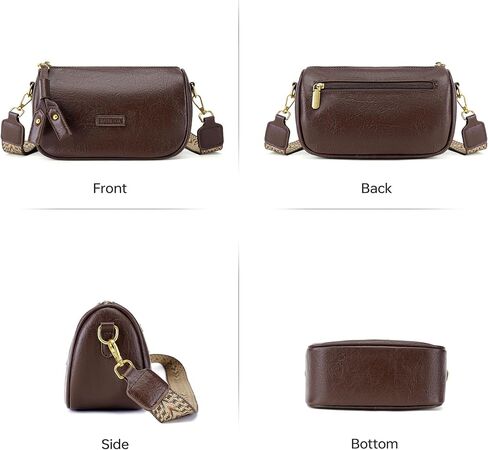 GEMIU Crossbody Purse for Women, Shoulder Bag with 2 Removable Strap, Cell Phone Small Handbags, Vegan Leather Purse with Zip in Saudi Arabia