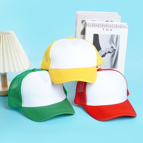 Yookat 8 Pieces Blank Baseball Caps Mesh Trucker Hat Sublimation Blank Trucker Hats for Men and Women in Saudi Arabia