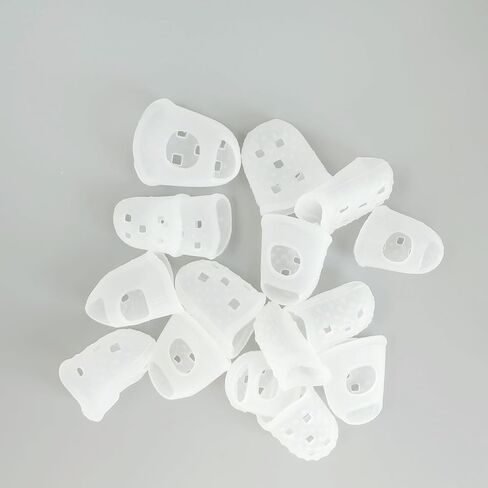 Anti Skin Picking Finger Covers for Nail Protection, Adult Reusable Silicone Finger Tip Cots with Breathable Holes, Hair Pulling Awareness, Cuticle Guard, 4 Sizes, 16 Pack in Kuwait