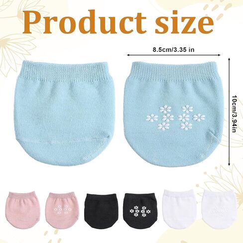 8 Pairs Toe Socks Women for Mules, Half Socks Toe Covers, No Show Socks for Flats, Non Slip Toes Protectors for Closed Toes Sandals Mule Sneakers Heels in Saudi Arabia