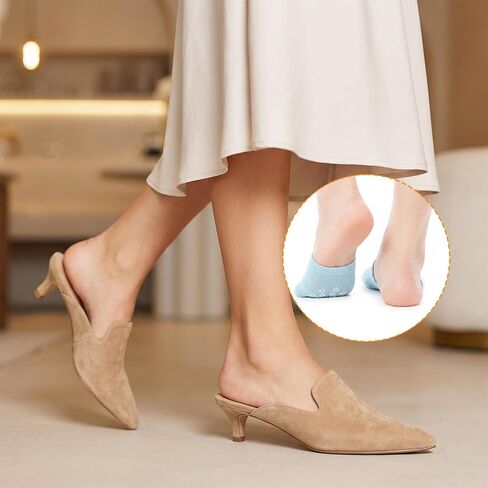 8 Pairs Toe Socks Women for Mules, Half Socks Toe Covers, No Show Socks for Flats, Non Slip Toes Protectors for Closed Toes Sandals Mule Sneakers Heels in Saudi Arabia