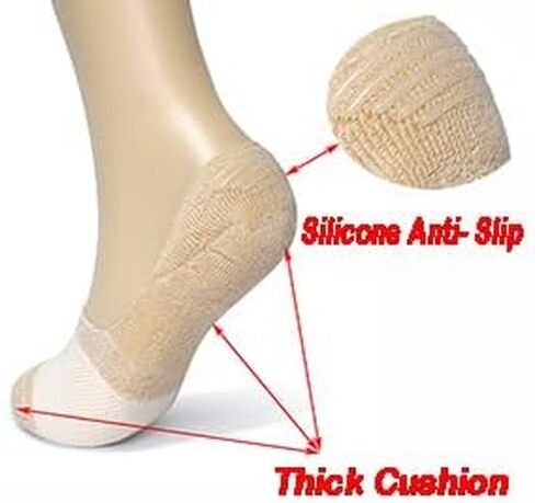 Henwarry Women's Thick Cushion Low Cut Cotton Socks Athletics Mesh No Show Socks-5 Pairs in Saudi Arabia