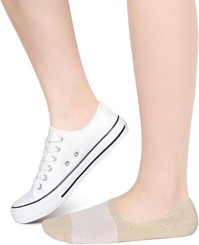 Henwarry Women's Thick Cushion Low Cut Cotton Socks Athletics Mesh No Show Socks-5 Pairs in Saudi Arabia