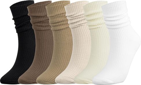 BomKinta Slouch Socks Women - Soft Cotton Scrunch Sock - Casual Athletic Crew Socks Gifts in Saudi Arabia
