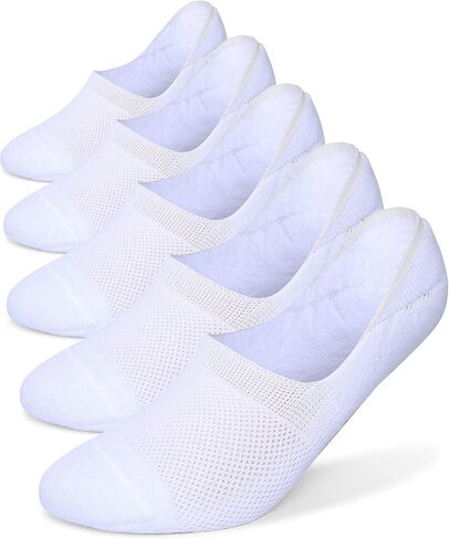 Henwarry Women's Thick Cushion Low Cut Cotton Socks Athletics Mesh No Show Socks-5 Pairs in Saudi Arabia