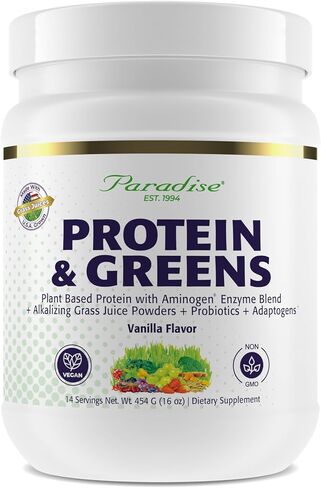 Paradise Herbs ORAC Energy Protein & Greens Powder, Antioxidant Power of 24 Servings of Fruits & Vegetables in 1 Scoop + 20g Protein, Unflavored, 15 Servings in Saudi Arabia