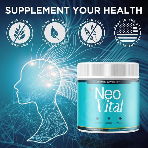 (2 Pack) Neo Vital Powder, Official NeoVital Powder Mixture with All Natural Ingredients, Neo Vital Advanced Formula Health & Overall Wellness Support with Maximum Strength Multivitamin (60 Servings) in Saudi Arabia