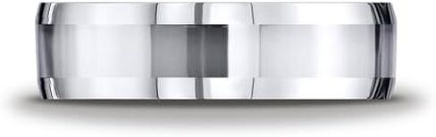 FJC Finejewelers Benchmark Cobalt-Chrome 7mm Comfort-fit High Polished Beveled Edge Design Ring in Saudi Arabia