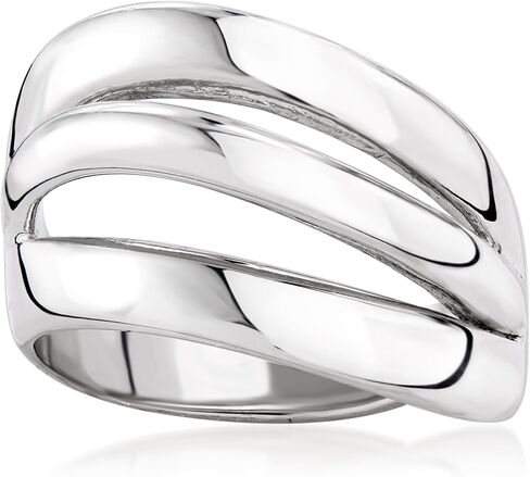Ross-Simons Italian Sterling Silver 3-Row Wave Ring in Saudi Arabia