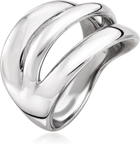 Ross-Simons Italian Sterling Silver 3-Row Wave Ring in Saudi Arabia