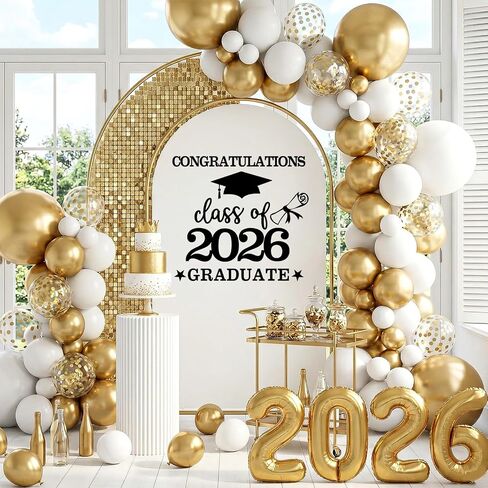 Black Congrats Grad Decals Graduation Decals for Arch Backdrop Class of 2026 Vinyl Sticker Graduation Decals for Fabric Graduation Sign for Background in Saudi Arabia