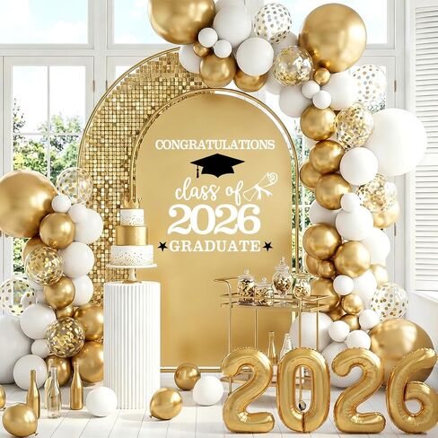 Black Congrats Grad Decals Graduation Decals for Arch Backdrop Class of 2026 Vinyl Sticker Graduation Decals for Fabric Graduation Sign for Background in Saudi Arabia