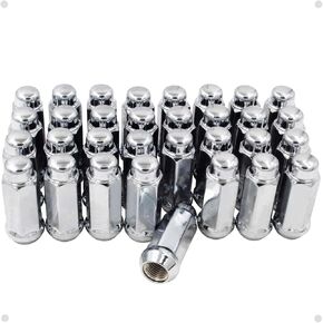 Wheel Accessories Parts Install Kit 14x2 Aftermarket Lug Nuts Black Set of 32 Bulge Acorn 2.25 Long 19mm(3/4") Hex - M14x2.0 Wheel Lug Nuts (Lugs Only) (32 PC, Black, 14 x 2) in Saudi Arabia