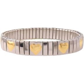 Elastic Bracelet Jewelry Stainless Steel Stretch Bracelet for Women, Flexible Wide Wristband Bangle Bracelets Decorated Golden Pattern in Saudi Arabia