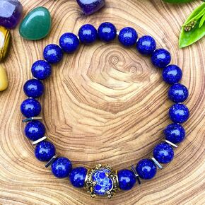 Beaded Stretch Bracelets for Women Elegance Lapis Lazuli Bracelet for Attracting Spiritual Wisdom Jewelry Gift for Intuition in Kuwait