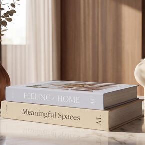 Decorative Books for Home Decor with Storage – Set of 2 Faux Linen Book Boxes with Aesthetic Covers – Enhance Your Coffee Table, Bookshelf Decor – Hidden Storage for Photos, Keepsakes, and Jewelry in Saudi Arabia