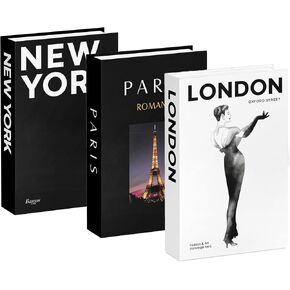 Decorative Books for Home Decor,Set of 3 Stylish Fake Books of Room Books Decor Aesthetic, Coffee Table Decor,Living Room, Table, Shelf Decor,Black and White Fake Books Modern Stacked Display in Saudi Arabia
