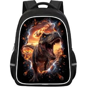 Kids Wolf Backpack, 3D Purple Lightning Wolf Breakthrough Design, Cool School Bag for Boys Girls, Durable Bookbag with Reflective Strip, Large Capacity 17 Inch in Saudi Arabia