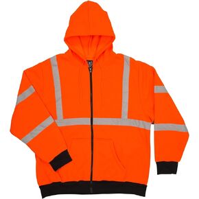 North 15 Men’s High Visibility Safety Hooded Sweatshirt, Bonded, Sherpa Lined in Saudi Arabia