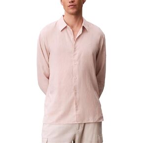 Calvin Klein Men's Long Sleeve Linen Classic Shirt in Saudi Arabia