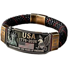 US 250th Anniversary Patriotic Bracelet,American Legacy 250th Anniversary Liberty Bracelet, 4th of July 250 Years of Freedom Theme Bracelets For Patriotic Independence Day Party Favors in Kuwait