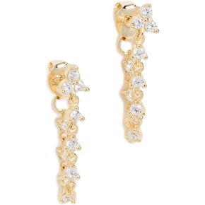 By Adina Eden Women's Trio Cluster Cz Front Back Drop Stud Earrings in Saudi Arabia